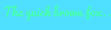 Image with Font Color 46FEAE and Background Color 4FE0FF
